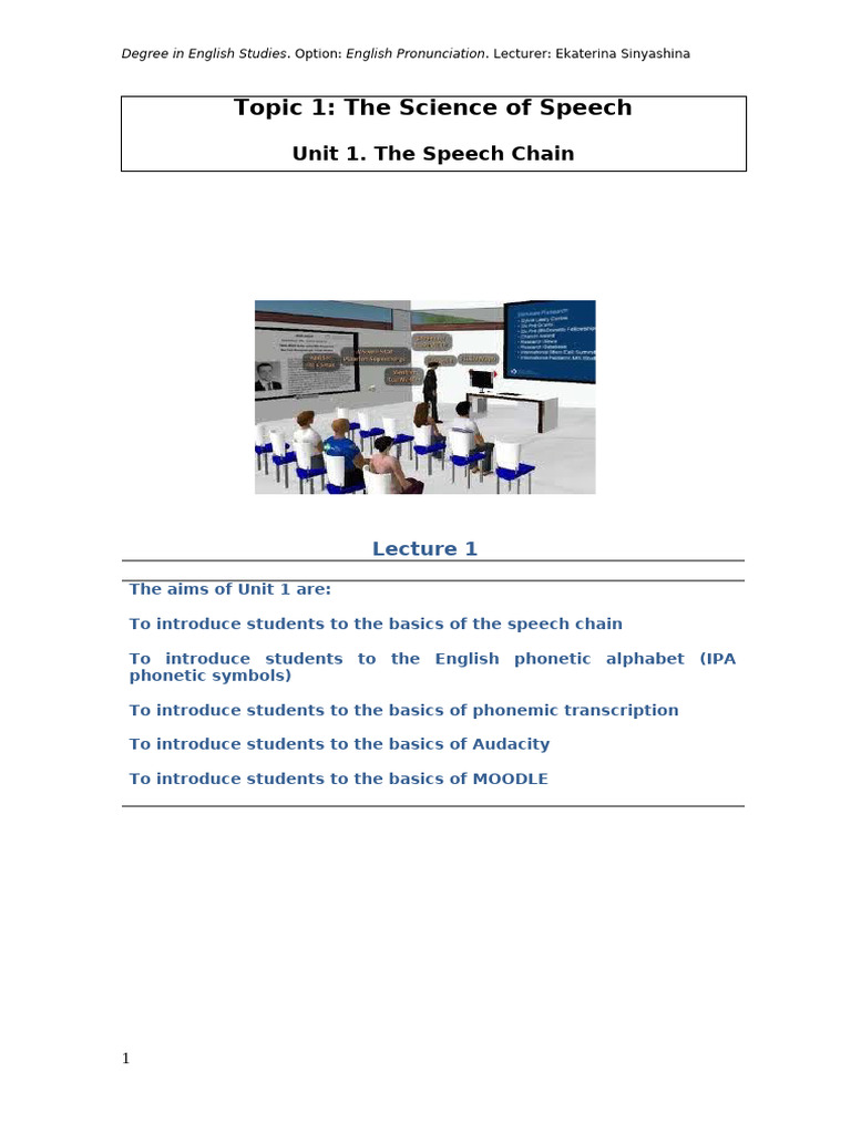 Topic_1_Unit 1 the Speech Chain (2) | PDF
