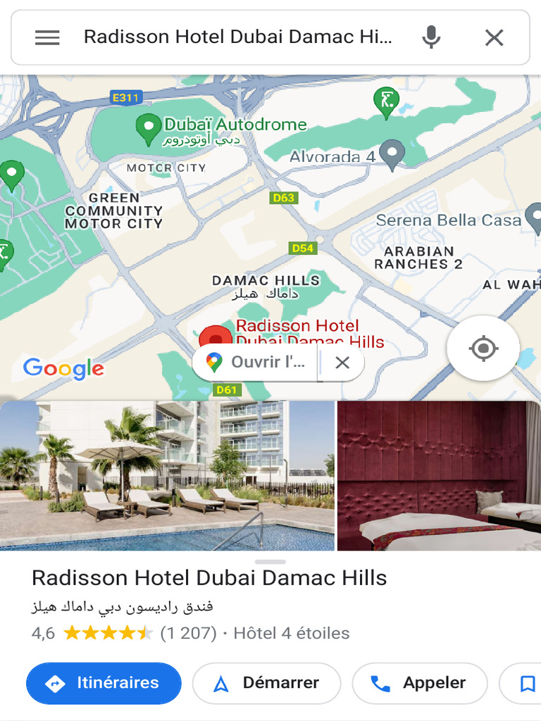 Radisson Hotel Dubai Damac Hills - Google Maps | PDF