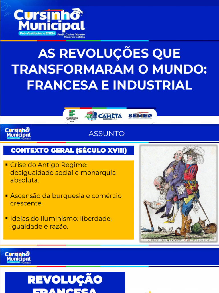 Revolução Francesa e Industrial Geografia Enem | PDF | Revolução ...