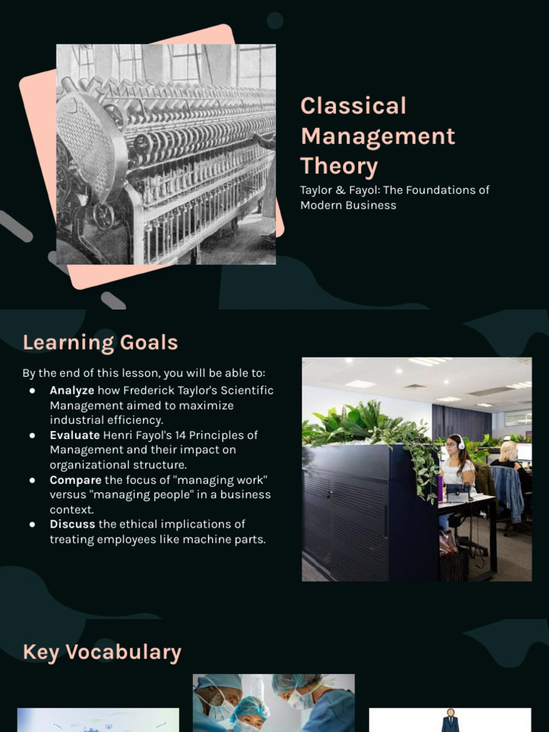 Classical Management Theory | PDF | Organizational Structure | Business