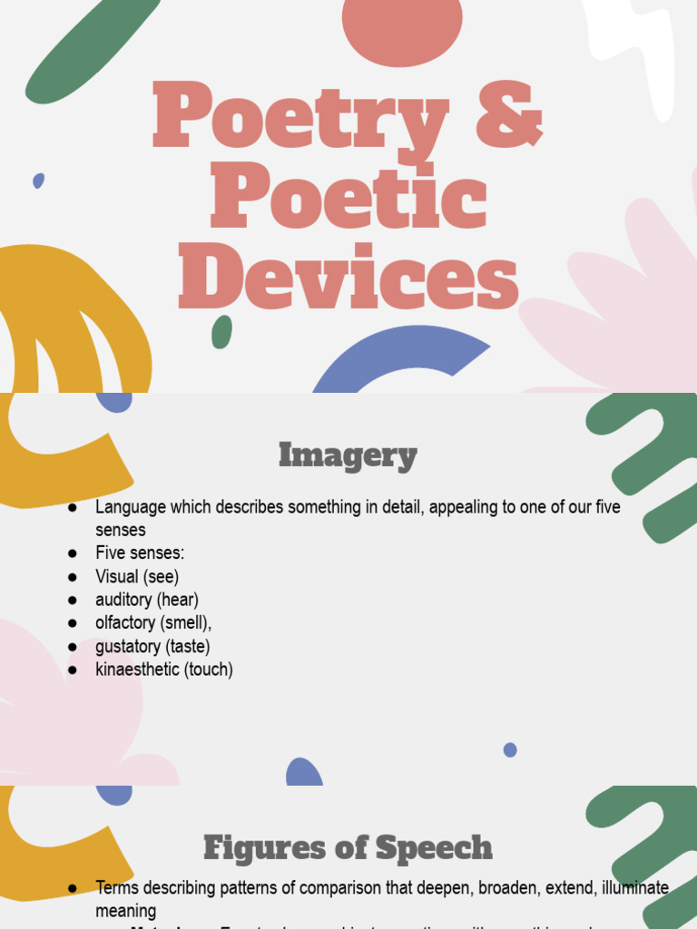 Poetry and Poetic Devices | PDF | Poetry | Stanzaic Form