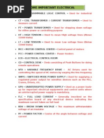 Electrical Abbreviations