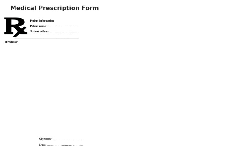 Medical Prescription Form | PDF