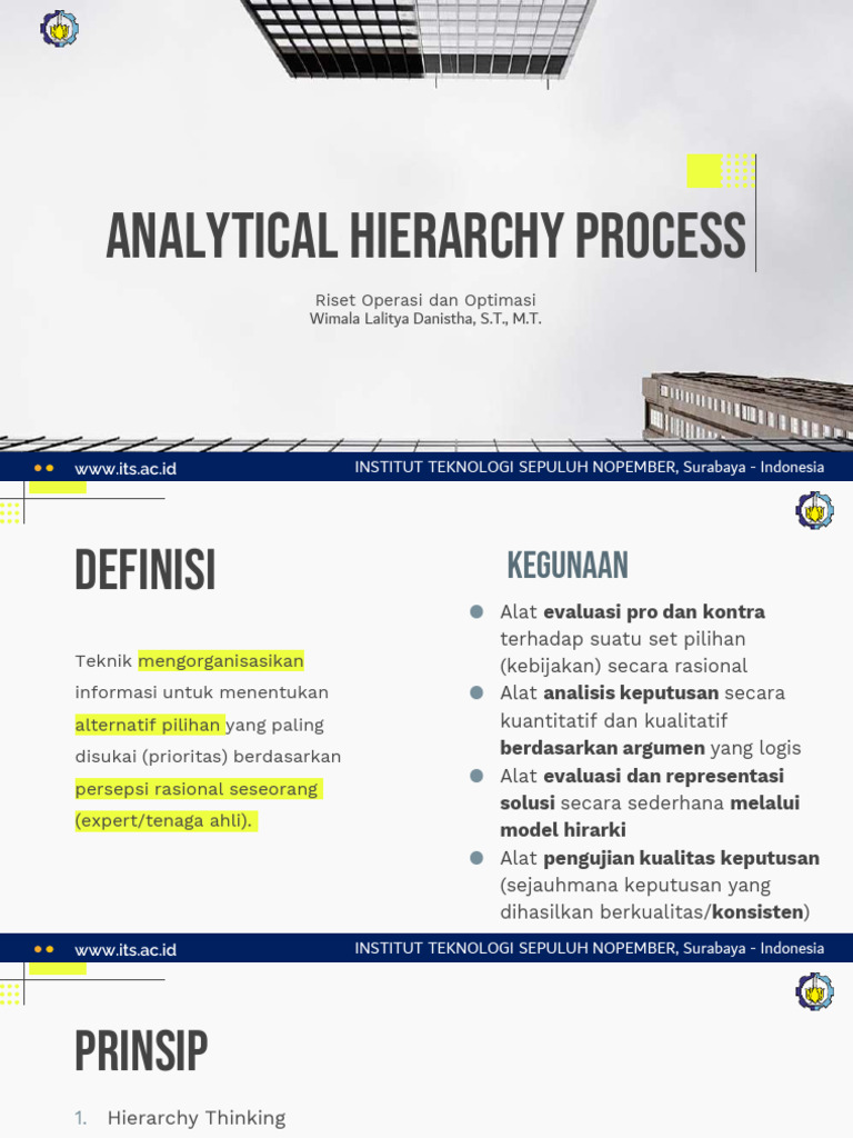 Analytical Hierarchy Process | PDF