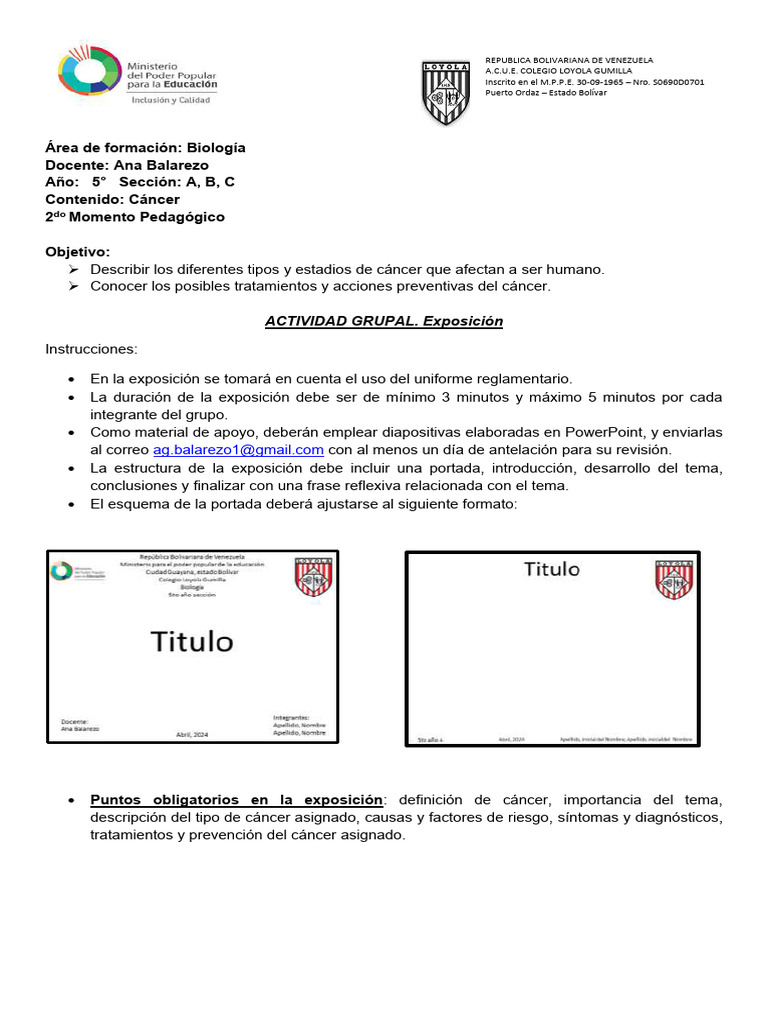 Exposición Cáncer | PDF | Cáncer | Enfermedades y trastornos