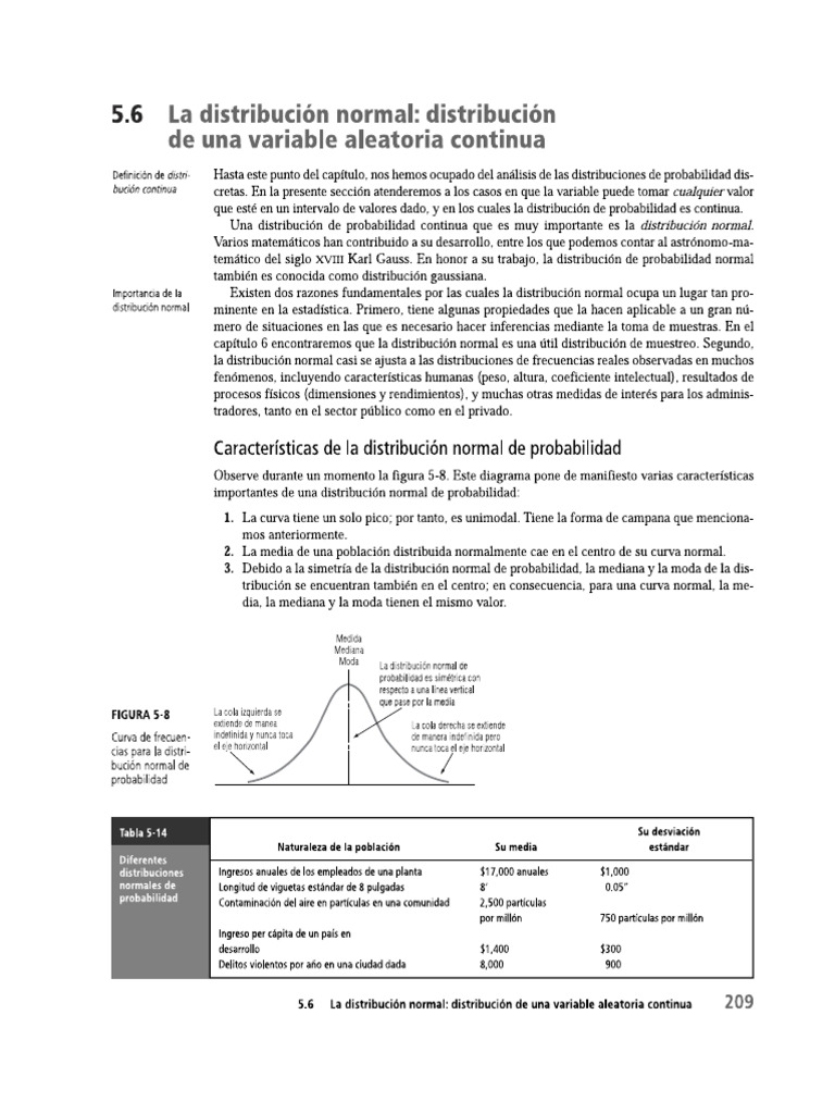 Distribución Normal - Cap 5 Libro | PDF