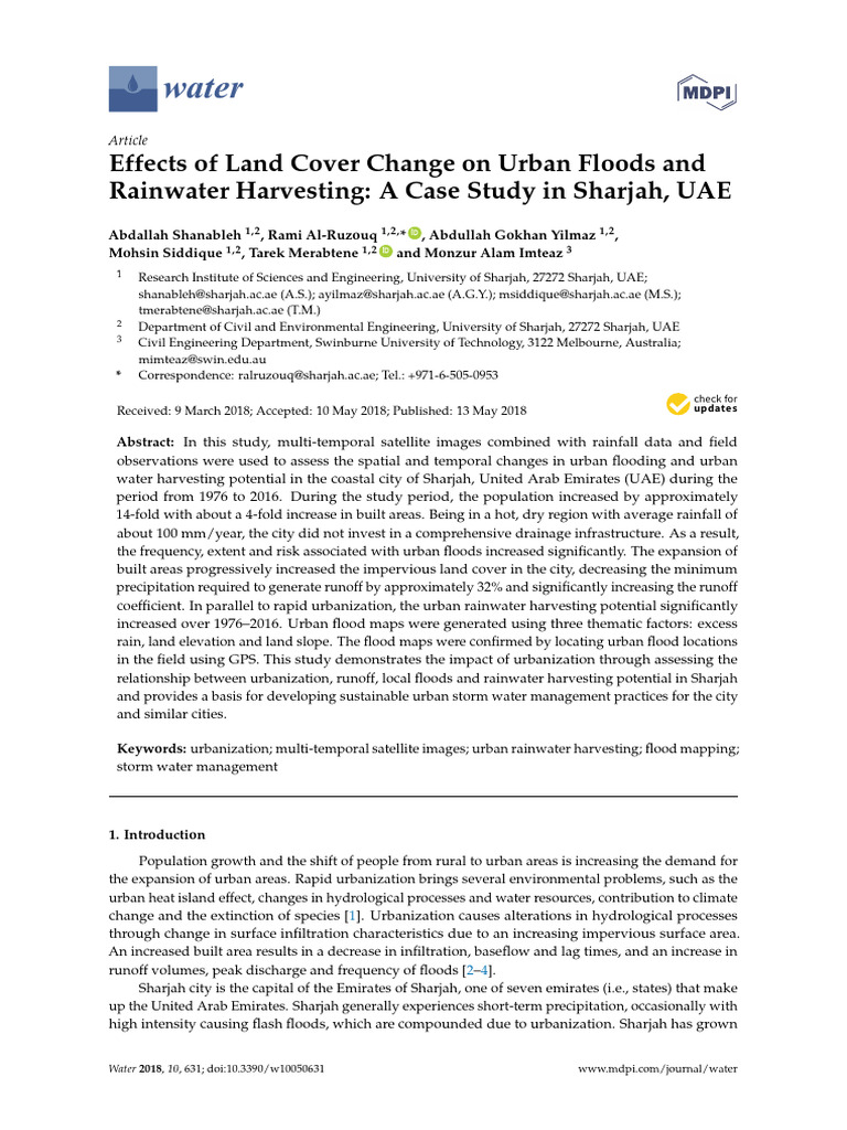 Water 10 00631 | PDF | Flood | Drainage Basin