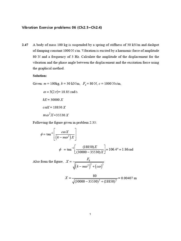 Exercise Problems 06 | PDF | Mechanics | Classical Mechanics