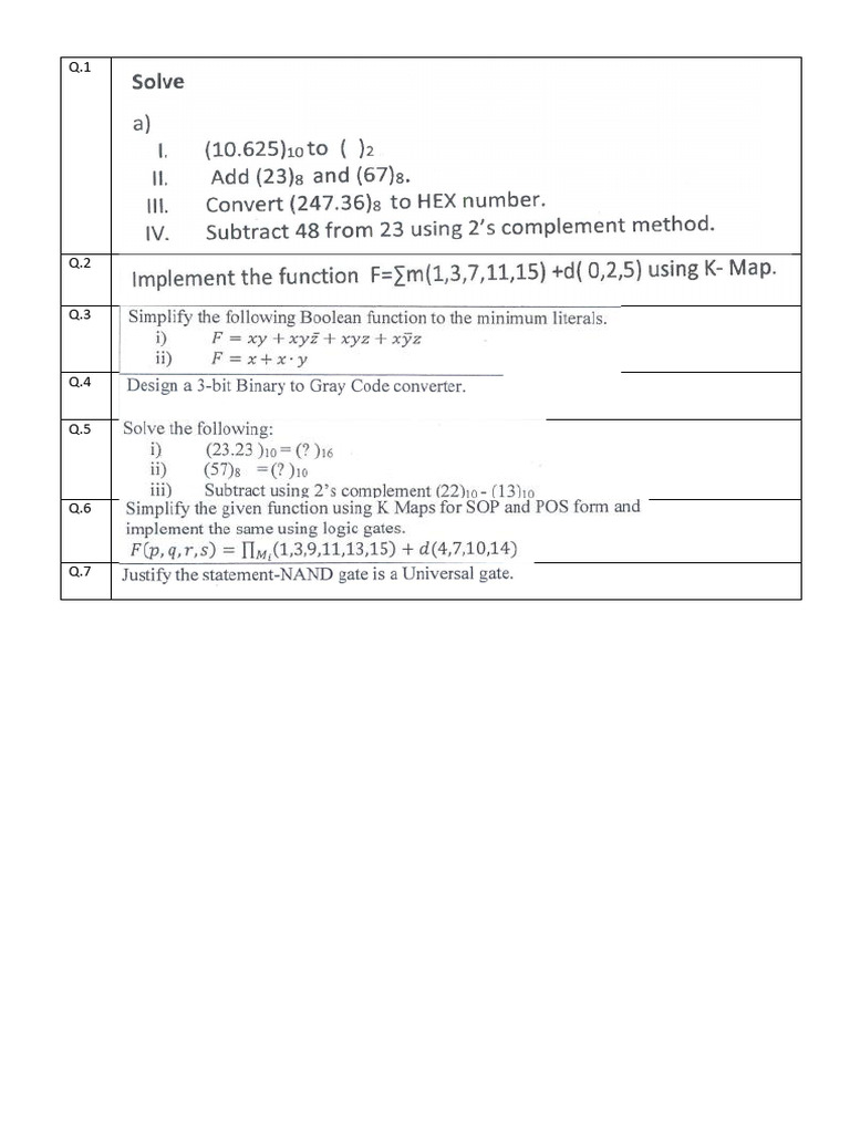 Remedial Asssignment_for Less Than 5 Marks in MTT1 | PDF