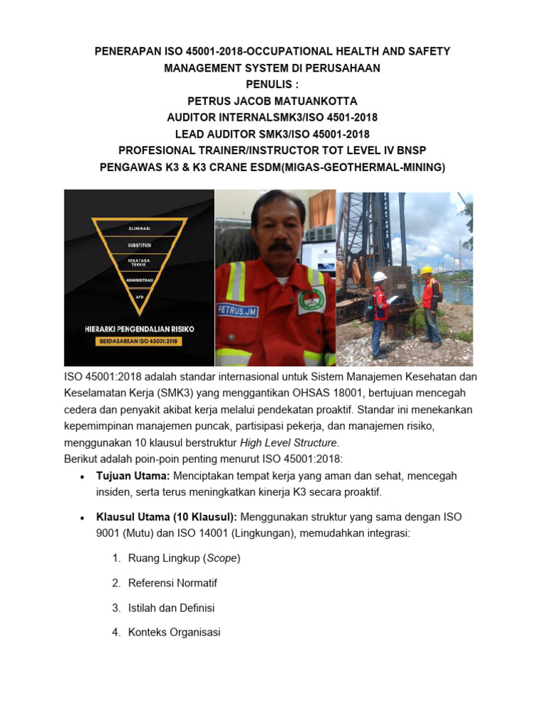 Petrus Jm-Iso 45001-2018-Occupasional Health and Safety Management ...