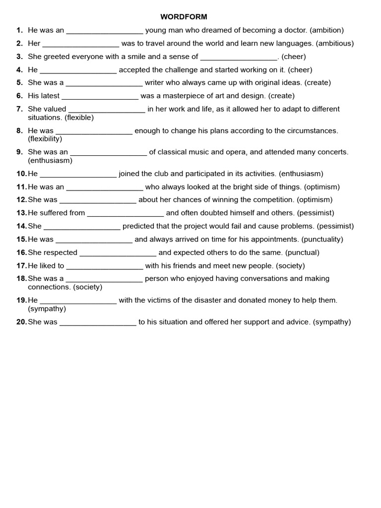 Wordform Unit 6 | PDF