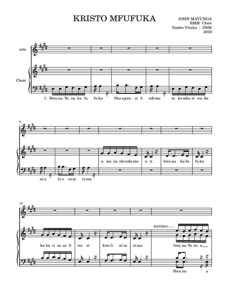 Kristo - Mfufuka By. T. J. Mayunga | PDF