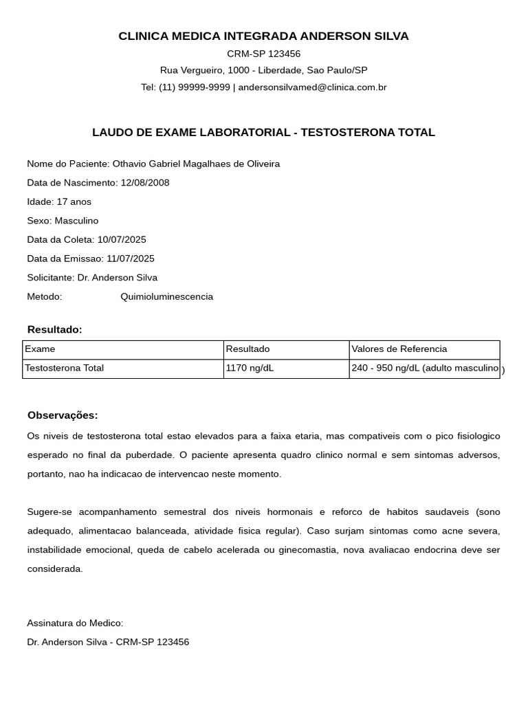Exame de Testo | PDF