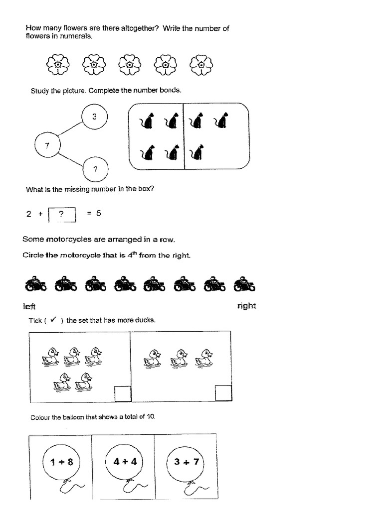 Grade 1 CA1 Worksheet | PDF