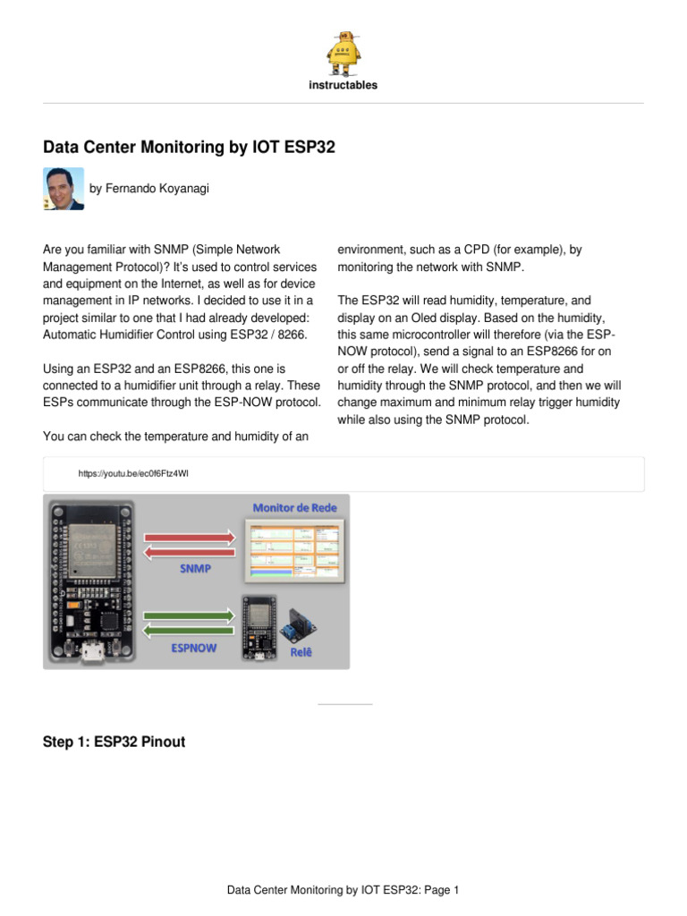 Data Center Monitoring by IOT ESP32 | PDF | Ip Address | Internet Of Things
