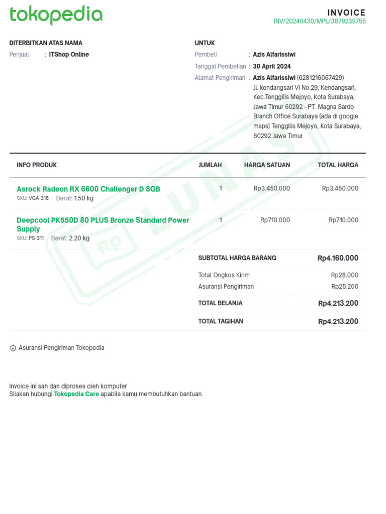Invoice 1832221302 | PDF
