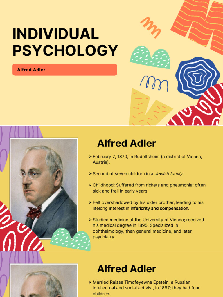 Individual Psychology Alfred Adler | PDF | Sigmund Freud | Mental Health