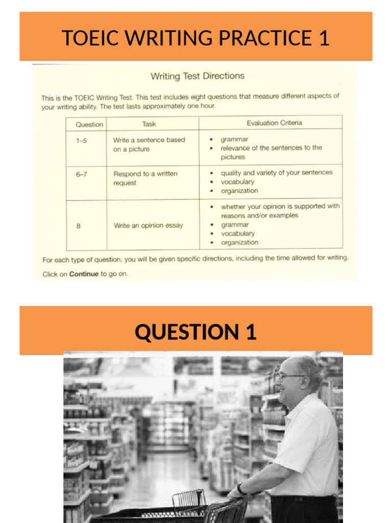 Toeic Writing Practice 1 | PDF