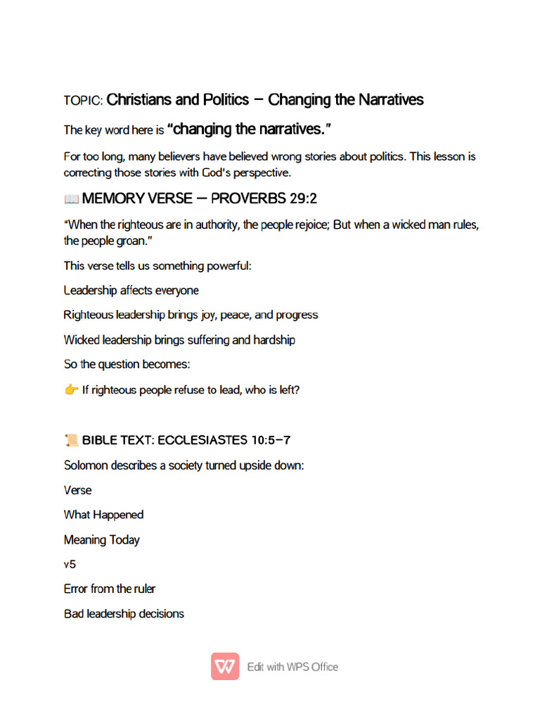 Sunday School | PDF