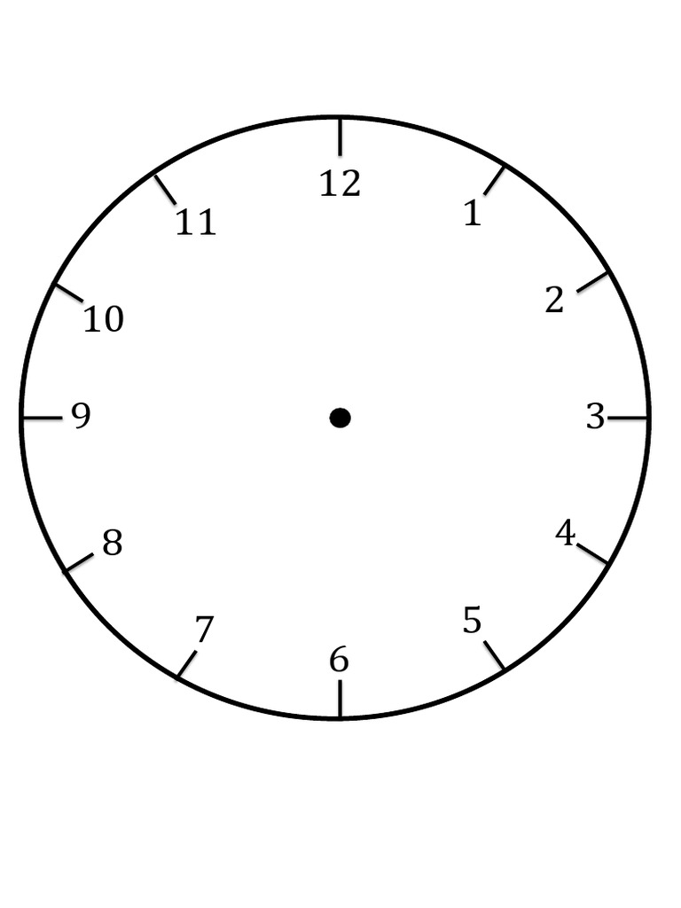 Clock Face With Hours Numbered | PDF