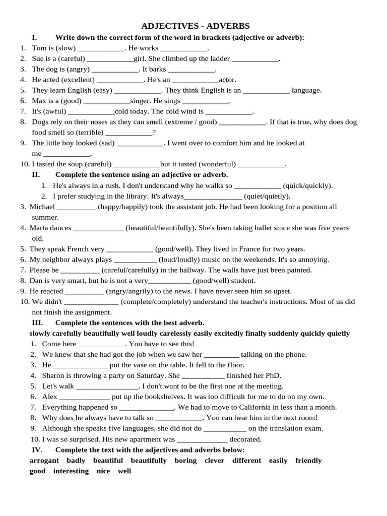 ADJ - ADV | PDF | Adverb | Linguistic Morphology