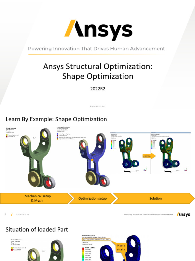 Ansys Structural Optimization - Shape Optimization | PDF