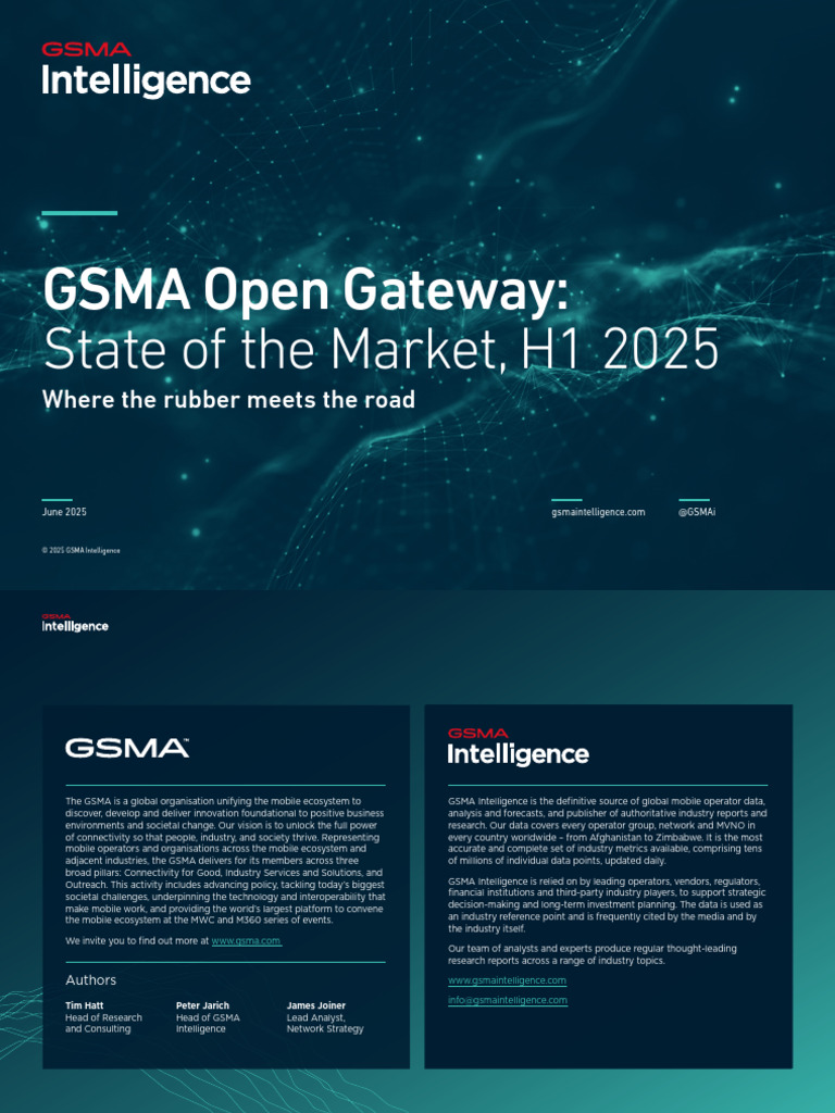 Open Gateway H1 2025 | PDF | Pricing | Service Industries