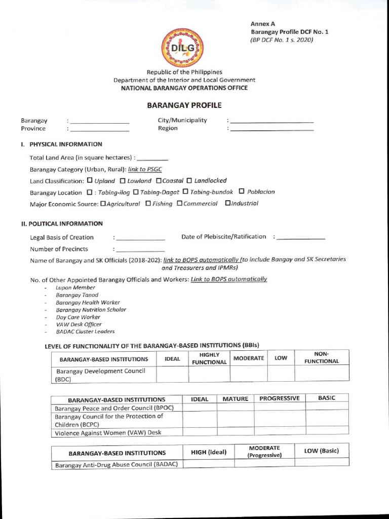 Barangay Profile | PDF