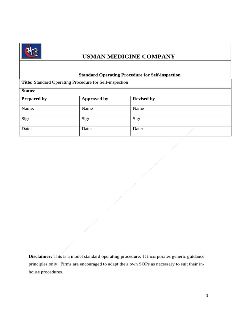 Self Inspection | PDF | Audit | Auditor's Report