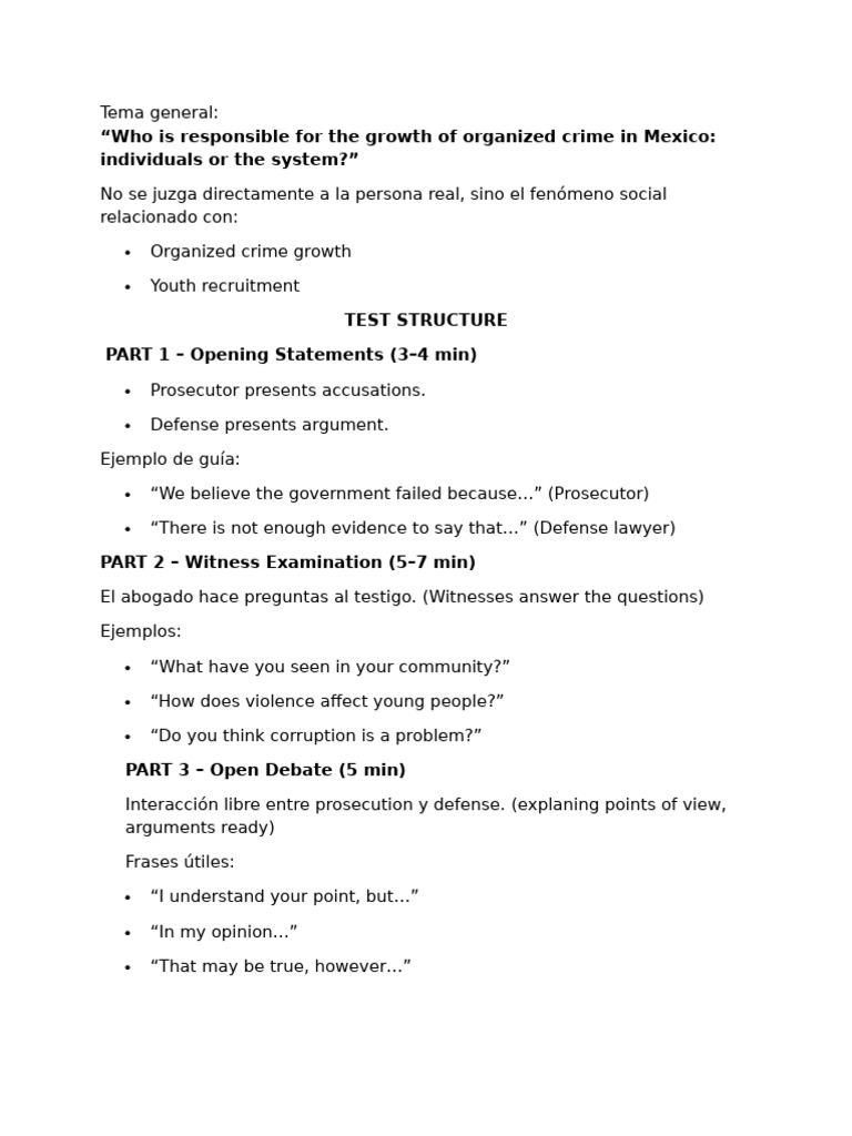Speaking Test Guideline | PDF