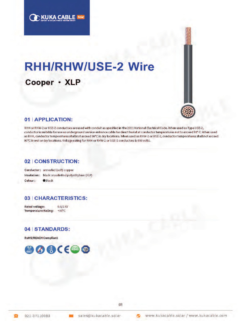 Kukacable-rhh Rhw Use-2 Wire | PDF