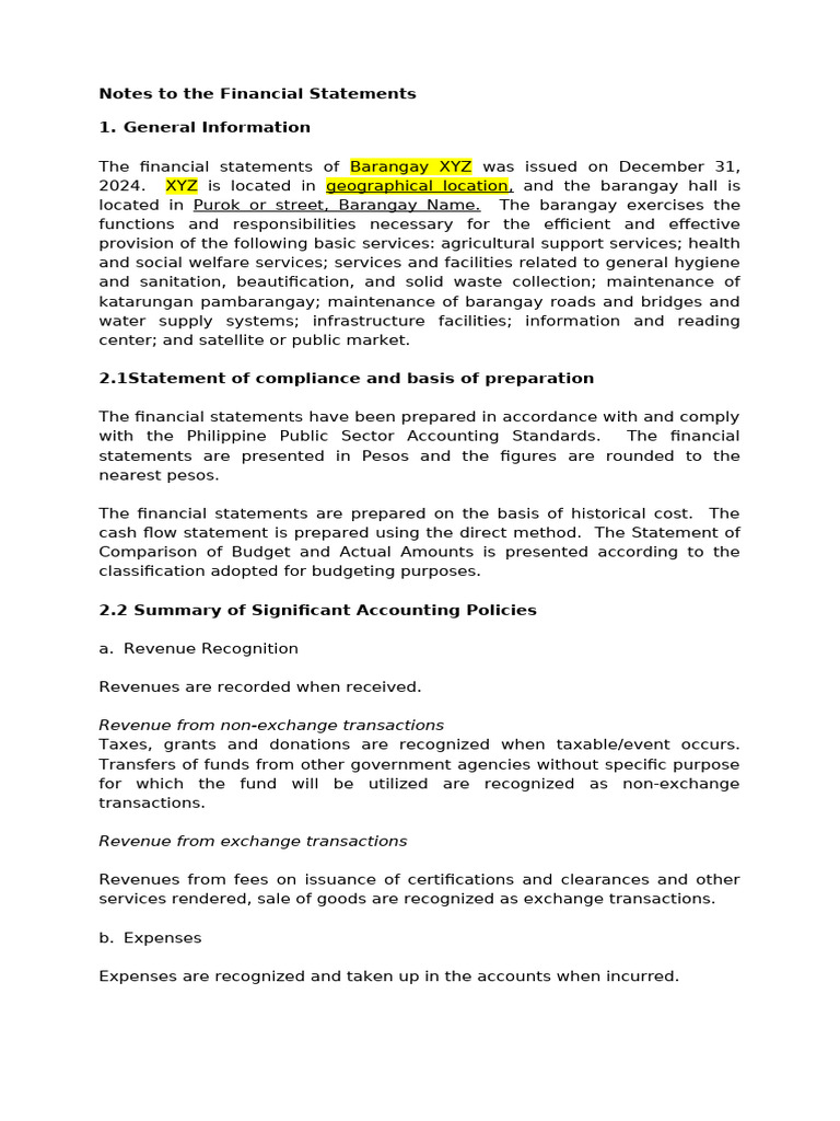 Notes To The Financial Statements Original | PDF | Taxes | Fixed Asset
