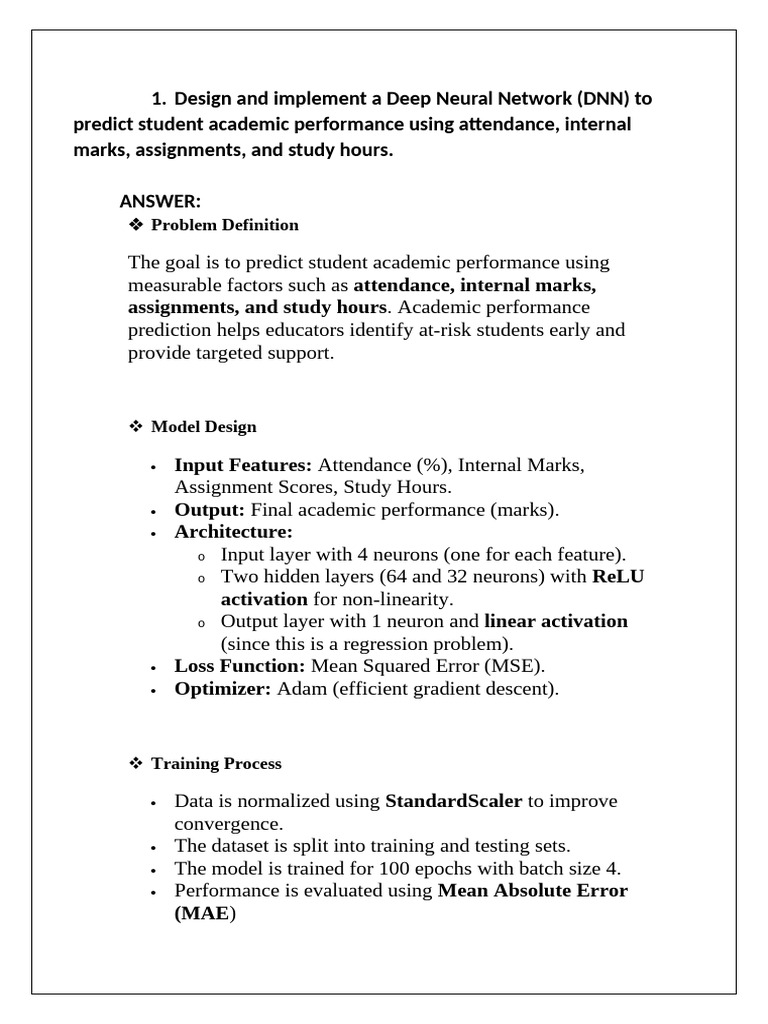 Design and Implement A Deep Neural Network | PDF | Deep Learning ...