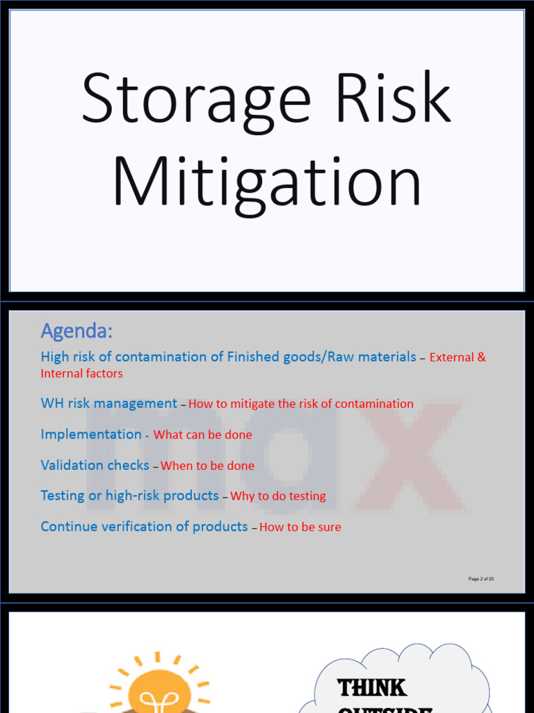 Storage Risk Mitigation 300420 | PDF