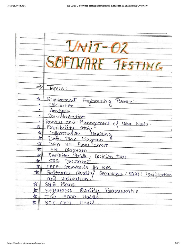 Unit-2 SE | PDF | Computing | Systems Thinking
