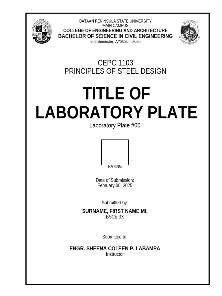 Template For Laboratory Plate | PDF