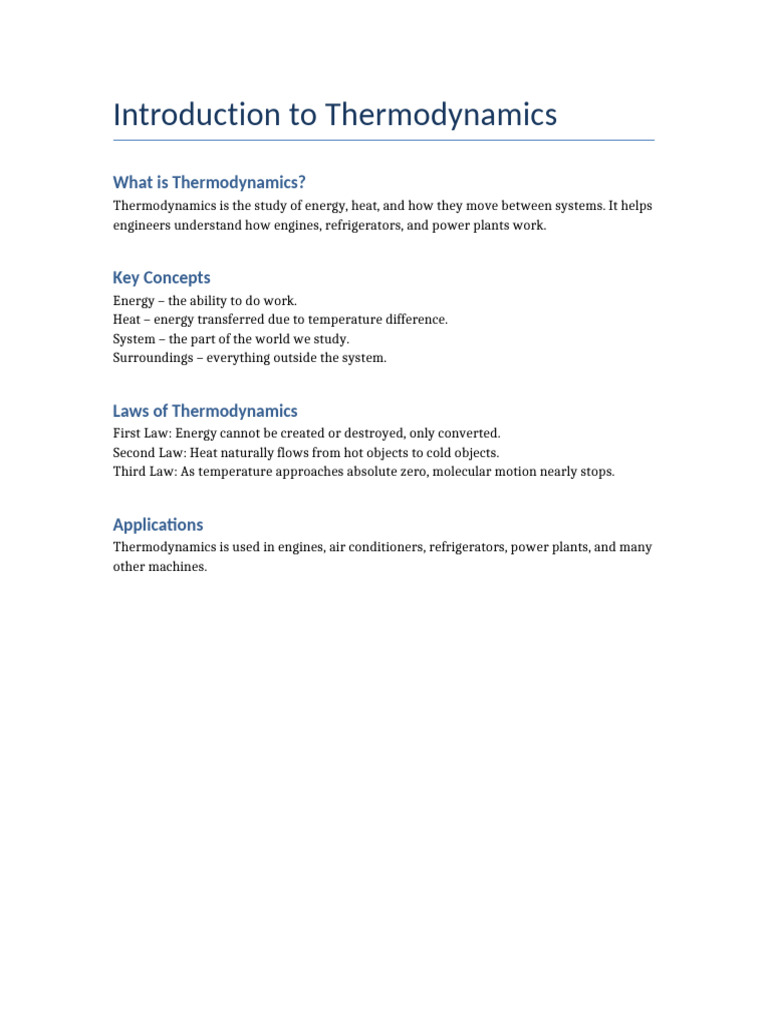 Thermodynamics Basics | PDF
