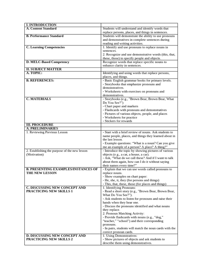 ARAL READING 3 Identify Words With Different Functions. A. Words That ...