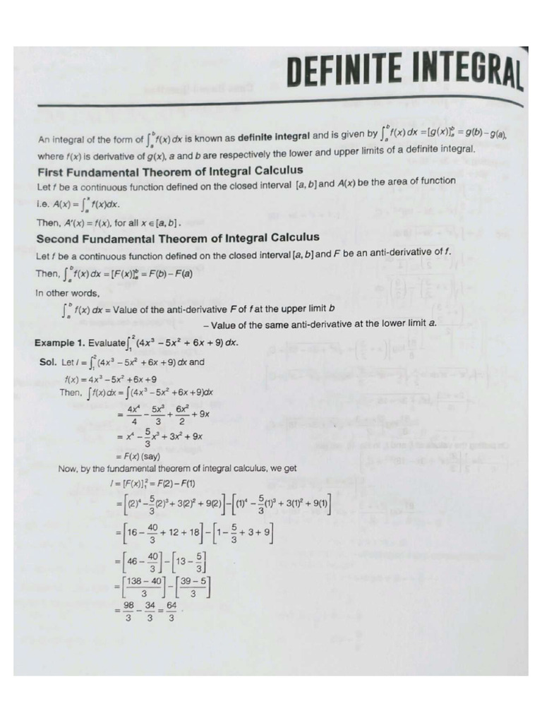 Definite Integral | PDF