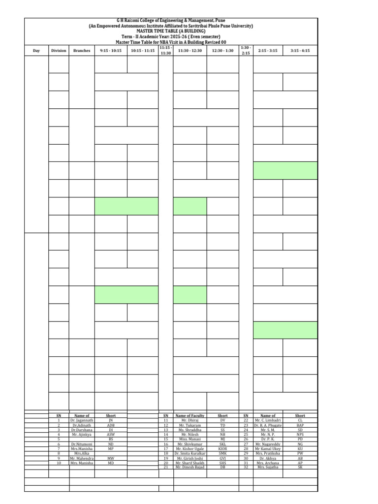 Updated_NBA Visit Time Table in a Building | PDF