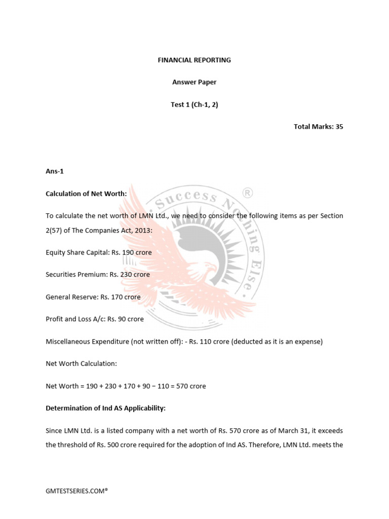 Test-1 (A) | PDF | Expense | Balance Sheet