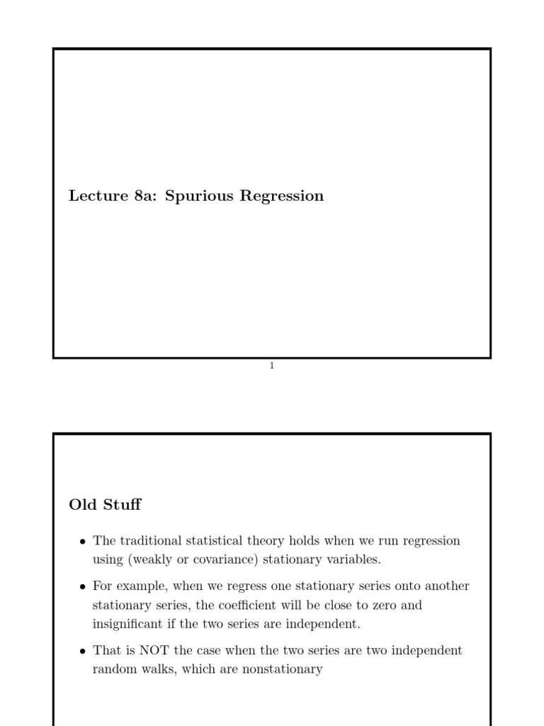 Spurious Regression and Cointegration | PDF | Estimation Theory | Time ...