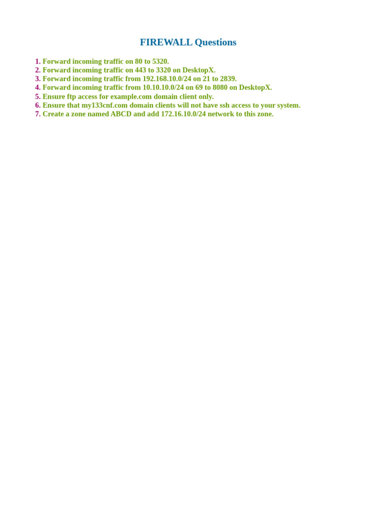 Firewall Questions | PDF