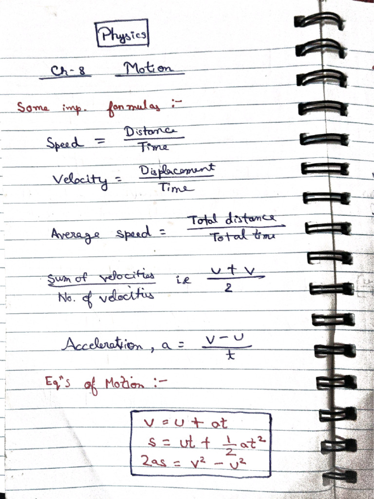 Class 8 Physics Chapter Motion | PDF