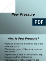 Peer pressure's positive side