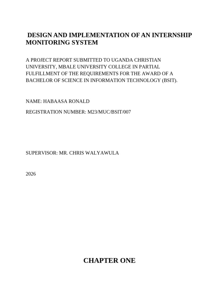 Research Project Chapter One, Two and Three Habaasa Ronald | PDF ...