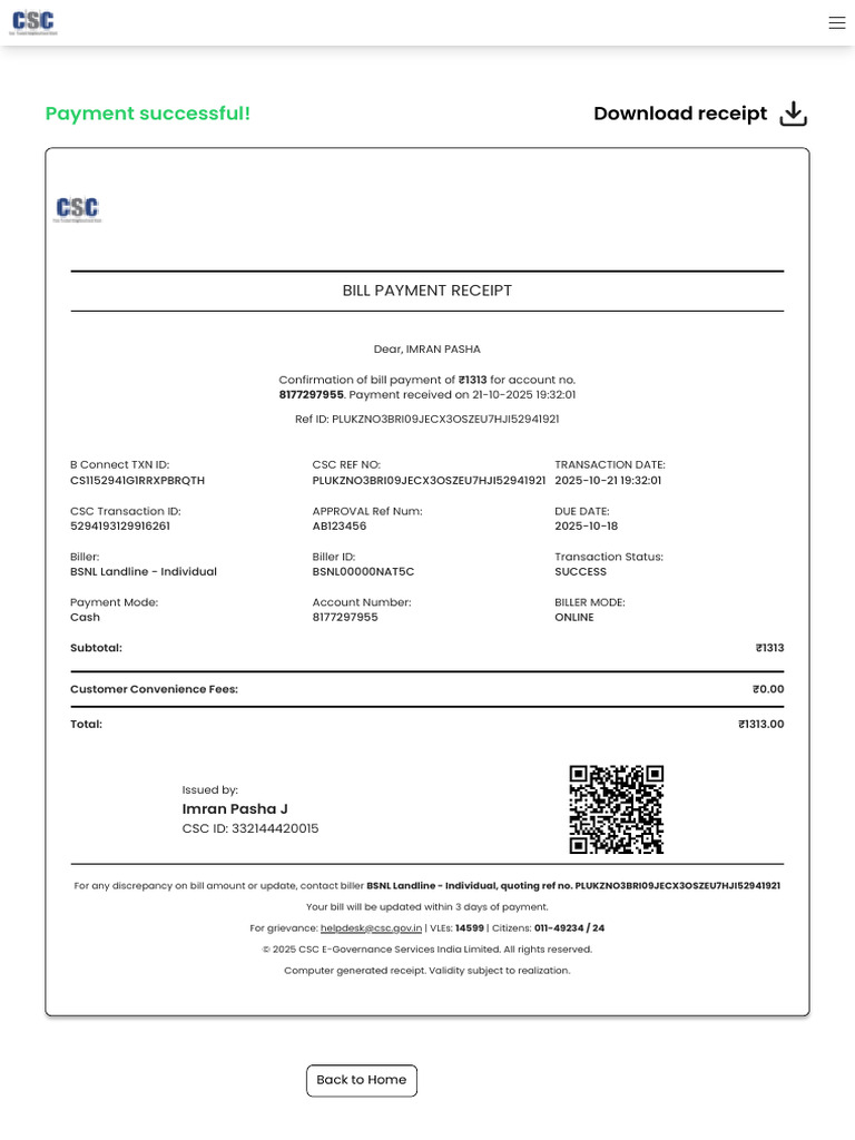 CSC VLE Bill Payment Portal | PDF | Payments