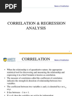 Correlation &amp Regression