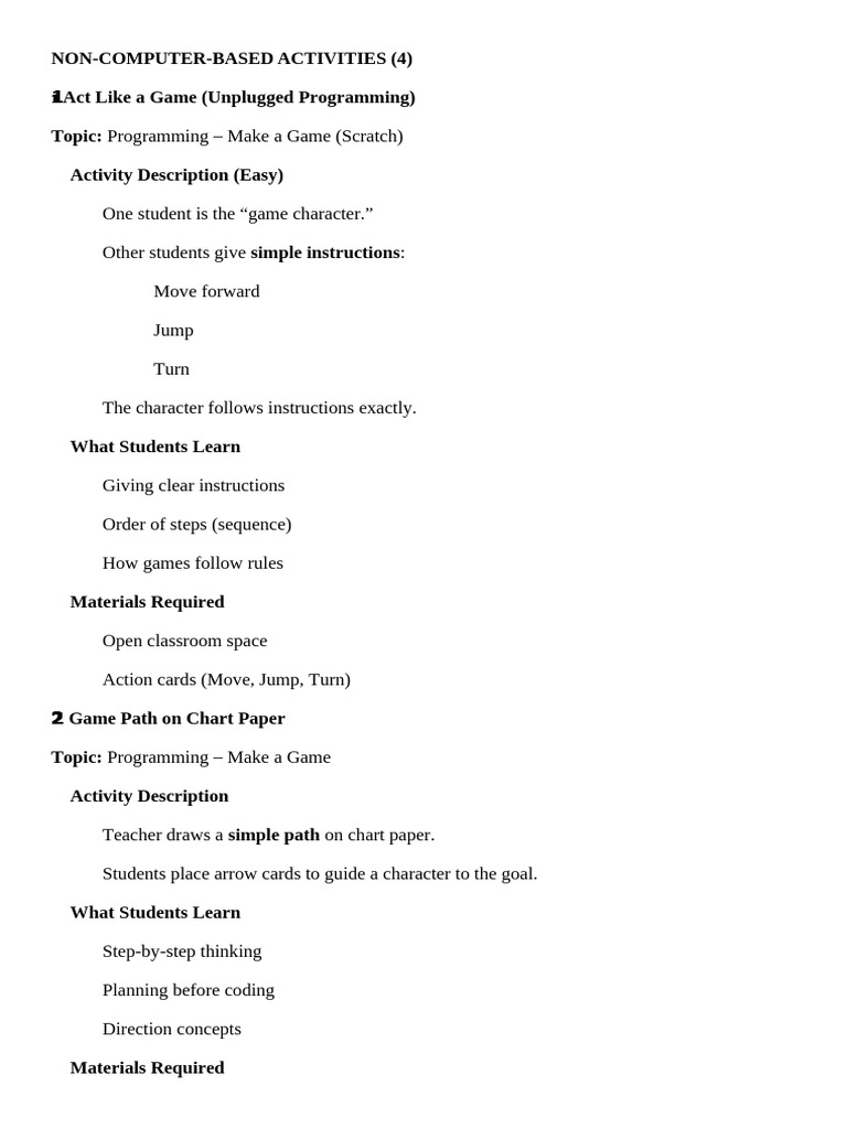 Grade 4 Activities Computer Final Term | PDF | Scratch (Programming ...