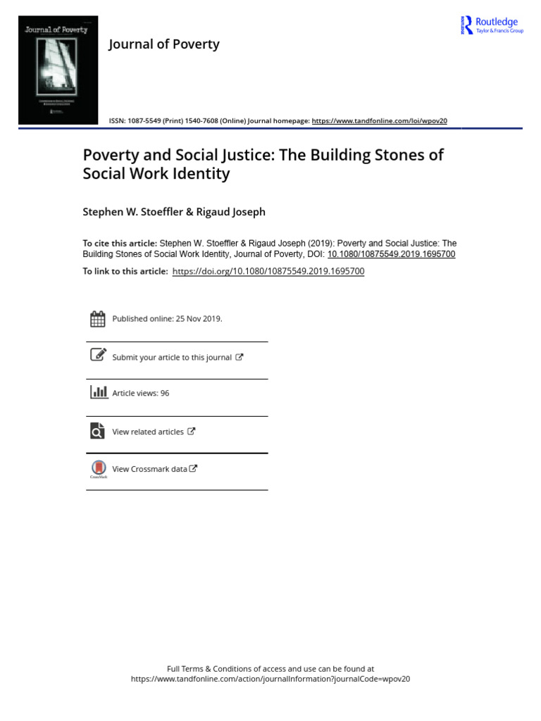 Poverty and Social Justice The Building | PDF | Social Work | Poverty